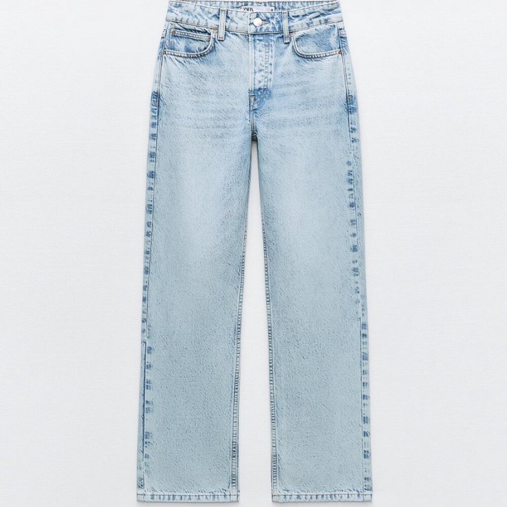 Zara Light Wash Straight Leg Women's Jeans